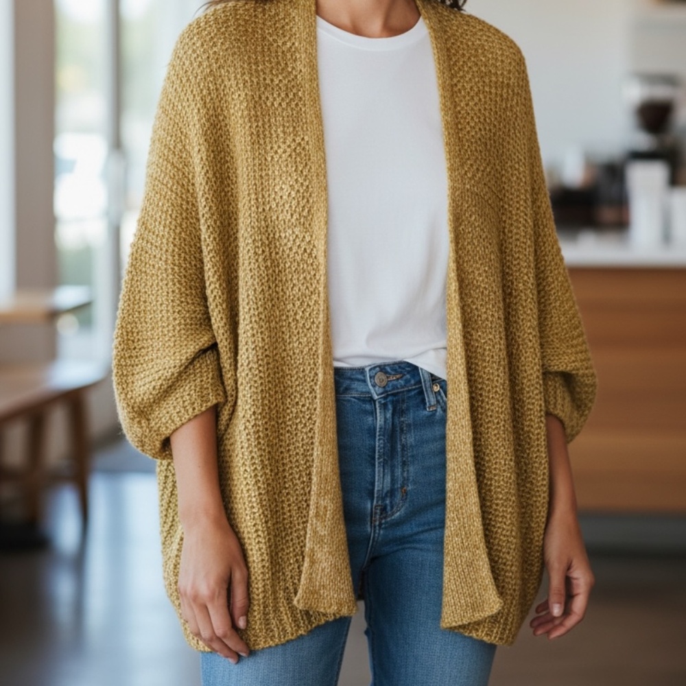 Ripcurl Size Small Mustard Cardigan (B) - Picture 6 of 6